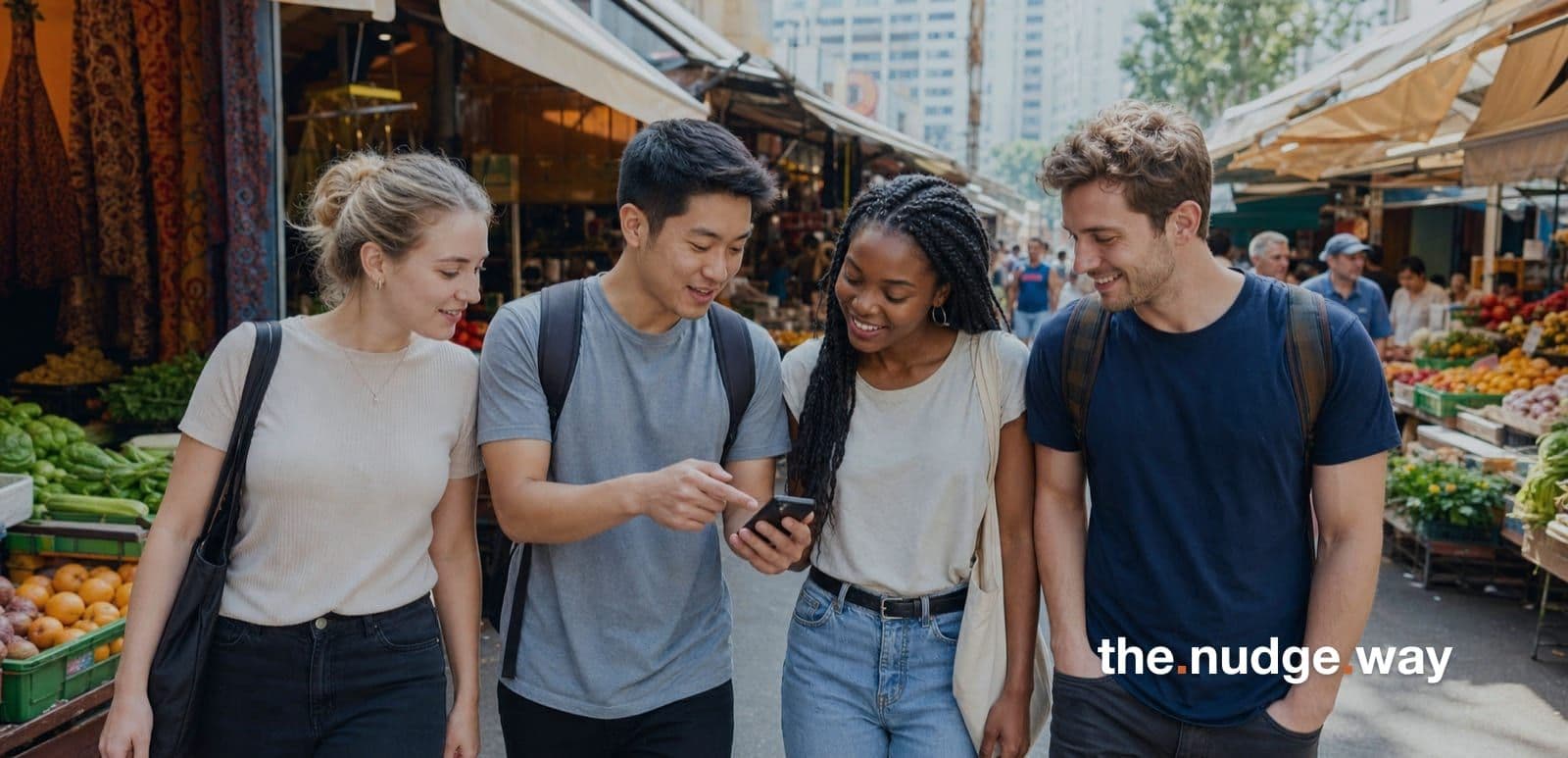 The Nudge Way financial inclusivity in an outdoor market